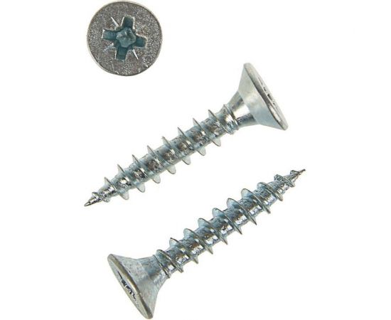 Универсальный саморез Tech-Krep 25х4,5 мм 200 шт оцинкованный, коробка с окном 102188 – изображение 2