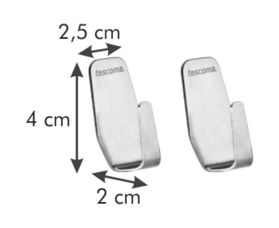 Большой крючок из нержавеющий стали Tescoma PRESTO 2 шт. 420844 – изображение 2