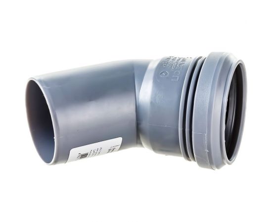 Канализационный отвод АТЛАС ПЛАСТ 45 градусов DN 50 SPCEB4500050 – изображение 2