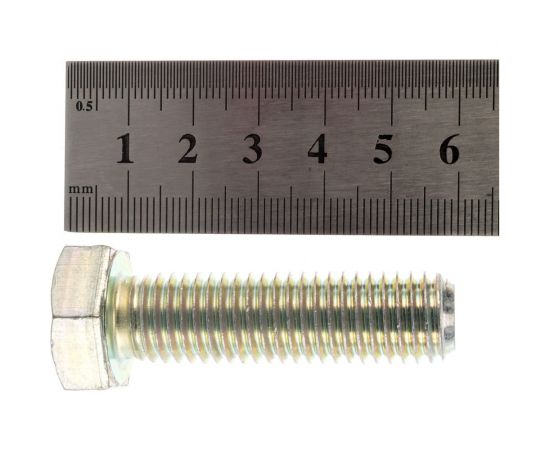 Болт Стройметиз М14х50 DIN 933, класс прочности 8. 8, цинк уп. 20 шт коробка 3024085 – изображение 3