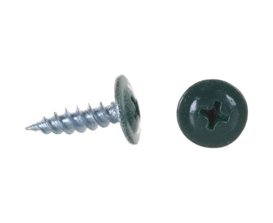 Саморез Tech-Krep ШСММ 4,2х16 темно-зеленый KP RAL 6005 20 шт, пакет 125487 – изображение 3