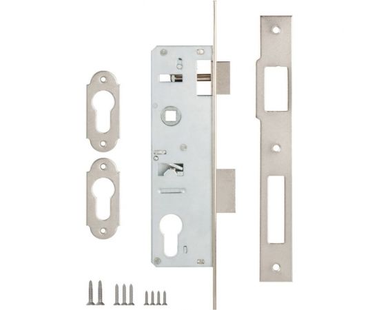 Корпус узкопрофильного замка с защёлкой KALE KILIT 153 (35 мм) w/b никель 10393 – изображение 3