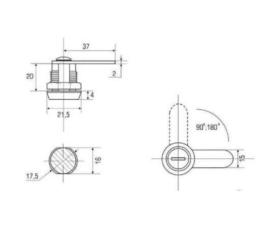 Почтовый замок ООО Комус ITALY NEW/BANGGU 20x90, прямой ригель 718227 – изображение 3