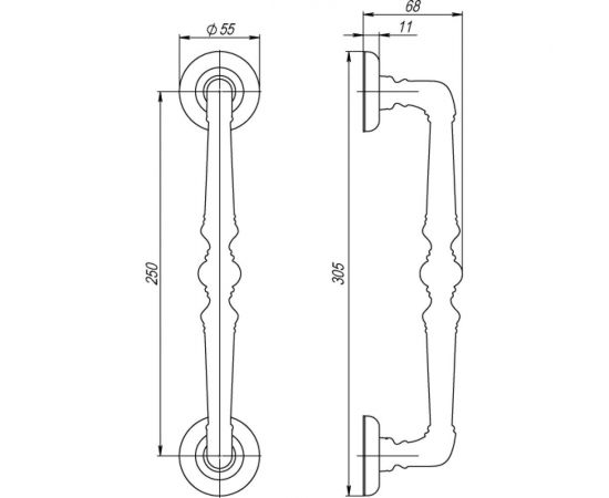 Ручка-скоба Fuaro PALAZZO PULL SM MAB-6 темная бронза 1 штука 35297 – изображение 3