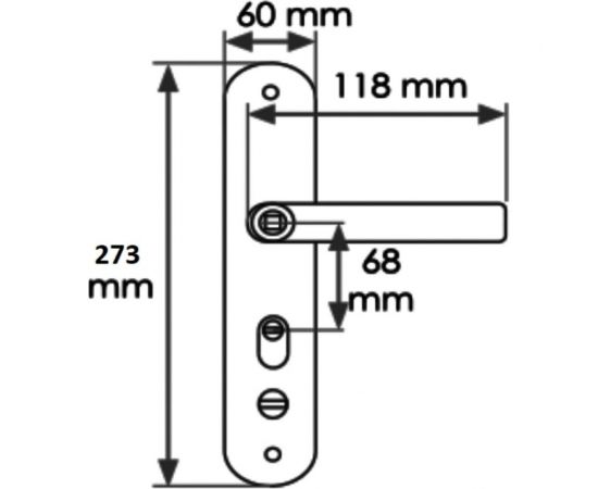 Ручка на планке для китайской двери BASARA FL-6200 L/R универсальная 40038 – изображение 3