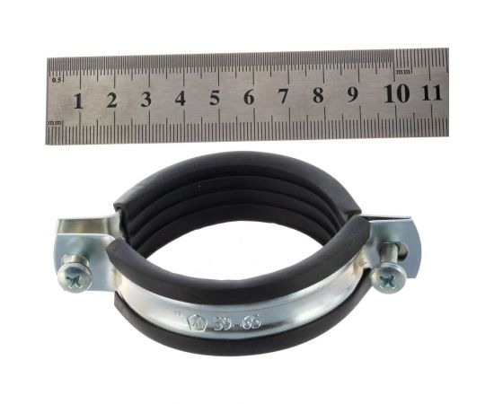 Металлорезиновый хомут с дюбелем и шурупом СТМ 2 60-64 мм CHSR0002 – изображение 4