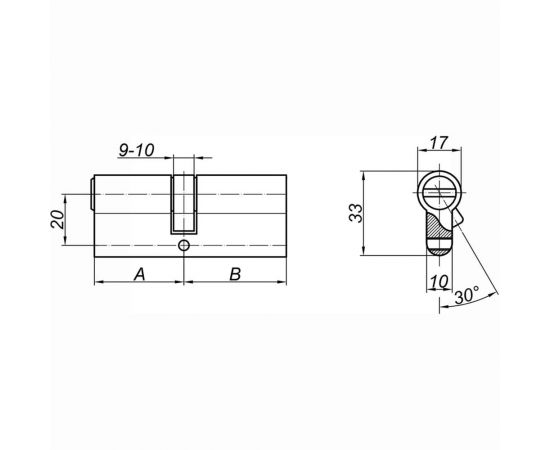 Цилиндровый механизм Palladium ZN 90 C ET AB СТ-00001178 – изображение 4
