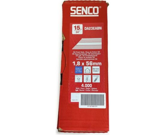 Финишные гвозди Senco DA 1.8x56 гальваника, 4000 шт. DA23EABN – изображение 4