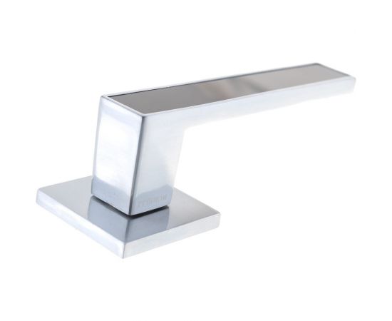 Дверная ручка MORELLI MH-48-S6 SC/BL, на квадратной розетке 6 мм, цвет-мат.хром/черный 9013388 – изображение 4