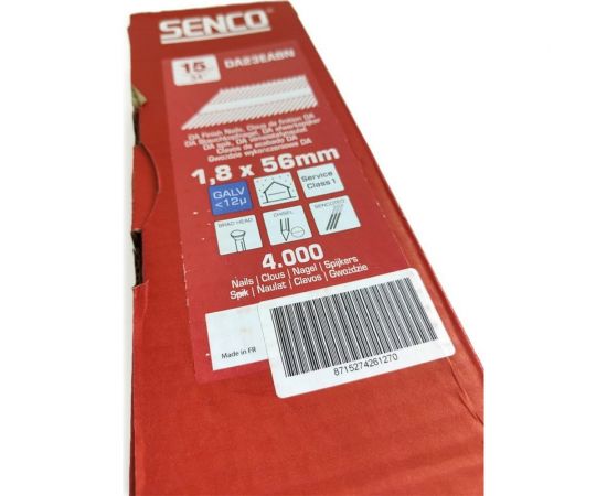 Финишные гвозди Senco DA 1.8x56 гальваника, 4000 шт. DA23EABN – изображение 5