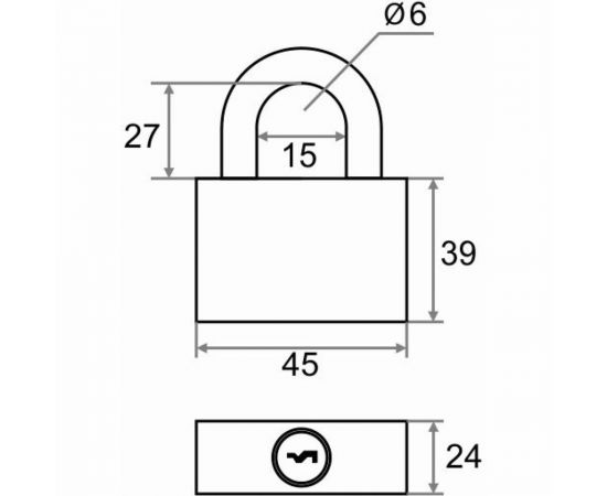Навесной замок Trodos BC-IG1-45 Blister 210213 – изображение 6