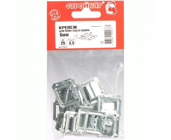 Крепеж для блок-хауса Стройбат 6мм белый цинк 25 шт 226691 – изображение 7