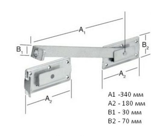 Воротный засов с ответкой VORMANN 340х30х3/180х70 мм, оцинкованный 00086 000 Z – изображение 8