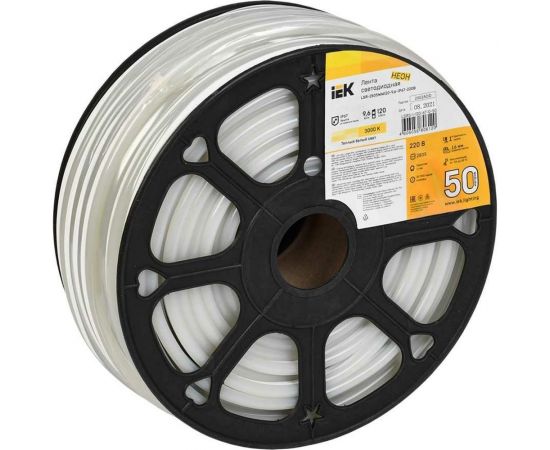 Лента IEK LED ""неон"" 50м LSR-2835WW120-9,6-IP67-220В LSR5-1-120-67-0-50 