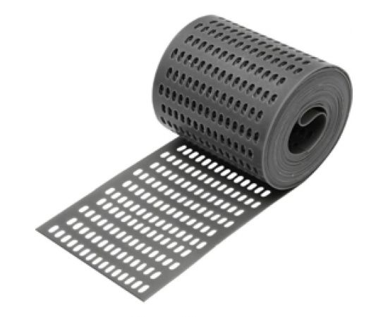 Вентиляционная карнизная лента ПРОТЭКТ высота 10 см, длина 5 м, серый ЛВ-10/5 сер 