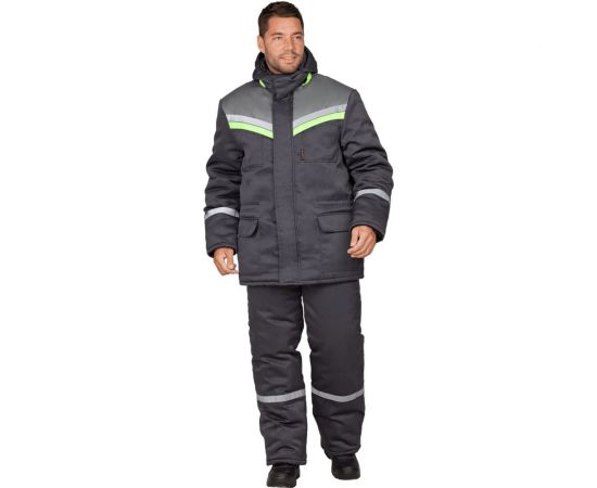 Утепленный костюм ГК Спецобъединение ВЬЮГА темно-серый, размер 88-92, рост 170-176 Кос 313/ 88/170 