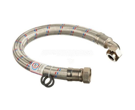 Подводка для воды TР-сантехника Гигант, нержавеющая сталь, 80 см, в/в 3/4, угловая 26388 