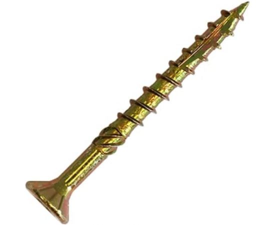 Саморез по дереву HIMTEX проф. желт. потай Torx 30, 6x120, 100 шт. 06120Fh 