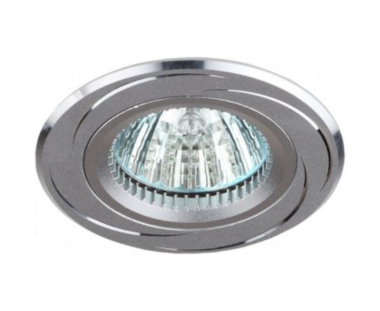 Встраиваемый светильник алюминиевый ЭРА KL34 AL SL 1 MR16, 12V, 50W хром Б0049565 