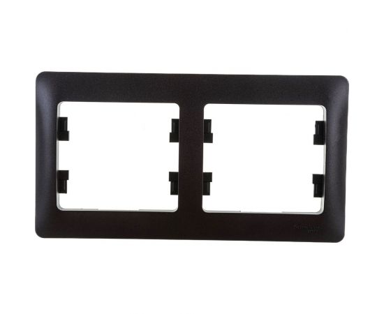 2-постовая горизонтальная рамка Schneider Electric GLOSSA ШОКОЛАД GSL000802 