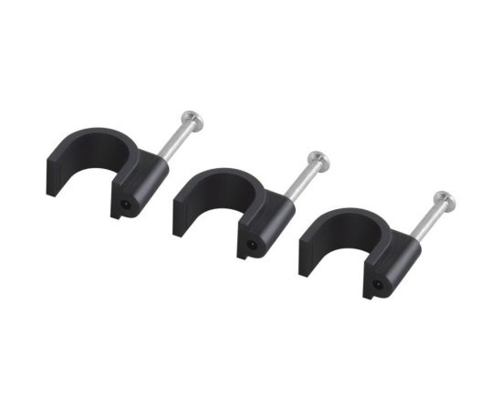 Круглая пластиковая скоба TDM 9 мм, черная, 50 шт. SQ0514-0044 