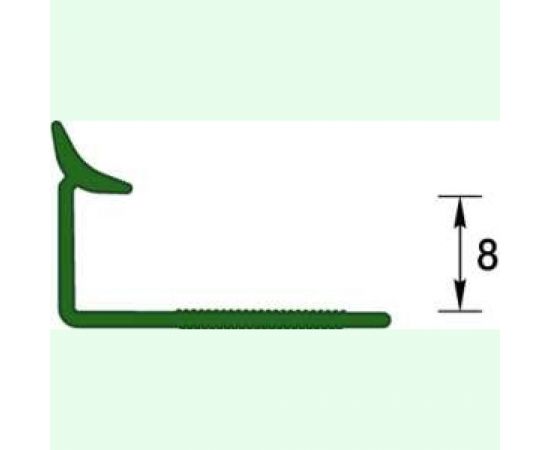 Профиль для плитки внутренний DECONIKA 8 мм 2.5 м 007-G Черный глянец Д-Пл8-В 007-G ЧЕР Г – изображение 2