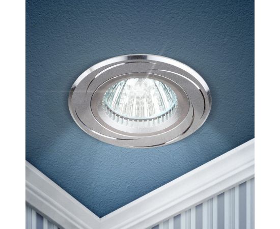 Встраиваемый светильник алюминиевый ЭРА KL34 AL SL 1 MR16, 12V, 50W хром Б0049565 – изображение 2