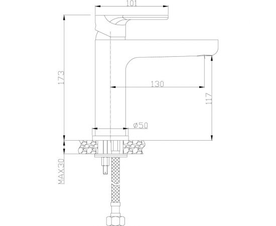 Смеситель для раковины Rossinka RS33-13 – изображение 2