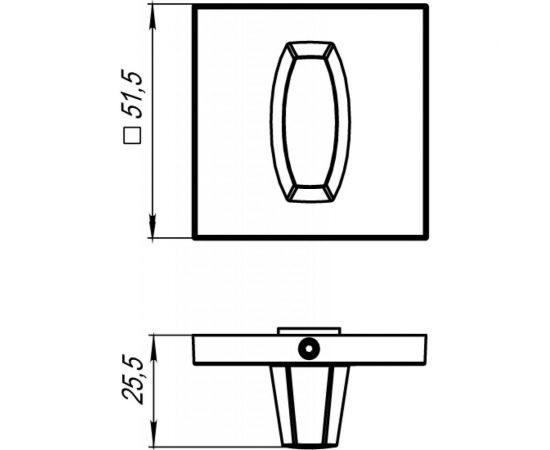 Поворотная ручка ARMADILLO WC-BOLT BK6 USS SN-3 Матовый никель 39261 – изображение 2