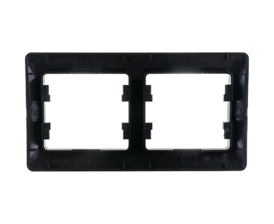 2-постовая горизонтальная рамка Schneider Electric GLOSSA ШОКОЛАД GSL000802 – изображение 2