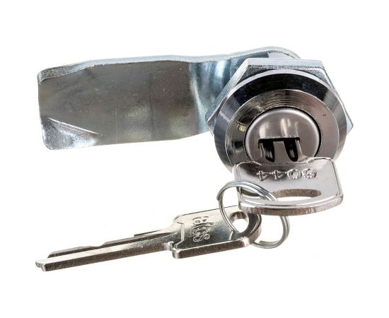 Замок под английский ключ ТРИЗАМ (2 кл в уп.), с ригелем металл, хром ЗЧА05.М.2.01.1061.К TRZ0033 – изображение 2