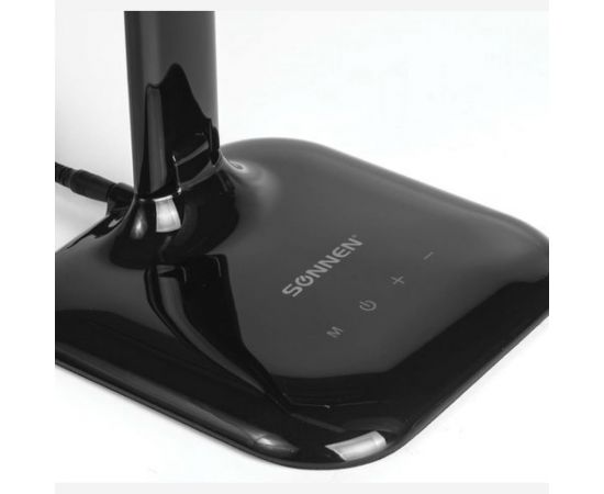 Светильник настольный SONNEN BR-888, на подставке, светодиодный, 8 Вт, черный, 236665 – изображение 3