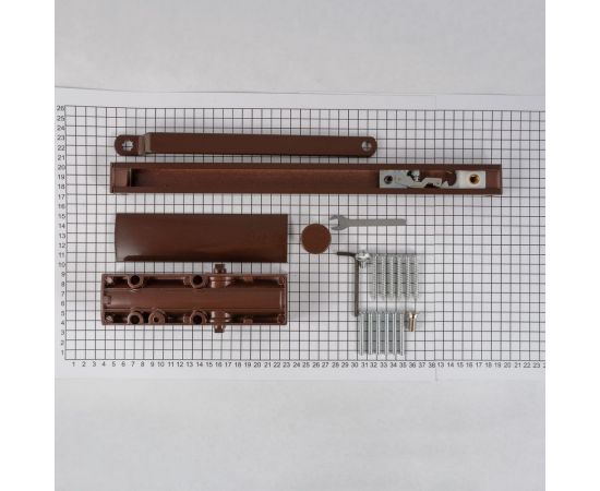 Доводчик DOORLOCK DL100S size 3 со скользящей тягой, коричневый, с функцией Hold Open 75515 – изображение 3