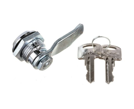 Замок под английский ключ ТРИЗАМ (2 кл в уп.), с ригелем металл, хром ЗЧА05.М.2.01.1061.К TRZ0033 – изображение 3