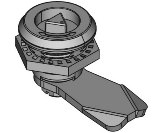Замок под трехгранный ключ ТРИЗАМ цинк, d-9 мм, с ригелем и ключом ЗЧВ.М.2.79.1064.КМ TRZ0049 – изображение 3