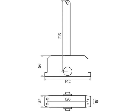 Дверной доводчик Marlok DC-60 фиксация 90 град., коричневый 019829 – изображение 3