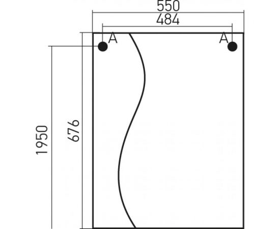 Навесной шкаф Mixline Классик-55 правый, без подсветки, ПВХ 525511 – изображение 4