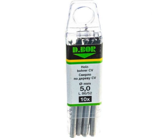 Сверло по дереву (10 шт; 5x45х86 мм) D.BOR 800050003D – изображение 6