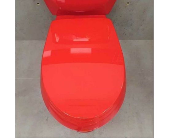 Унитаз-компакт Оскольская керамика ЭЛИССА косой выпуск, 1 режим, сиденье ПП, красный 422973 – изображение 8