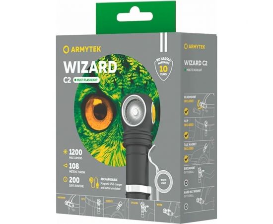 Фонарь Armytek Wizard C2 Magnet USB белый свет F08901C – изображение 10