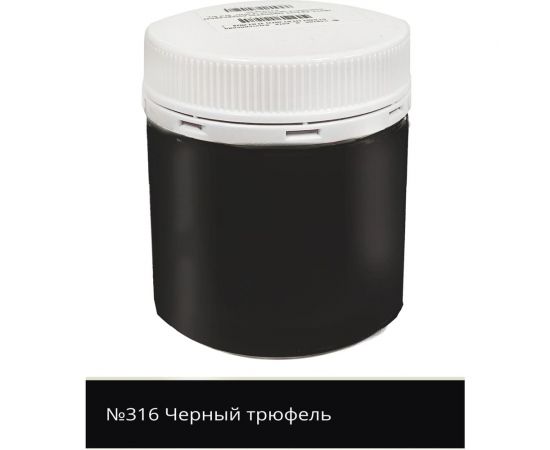 Краска акриловая интерьерная моющаяся №316 черный трюфель 0,18кг Palizh 11608053 