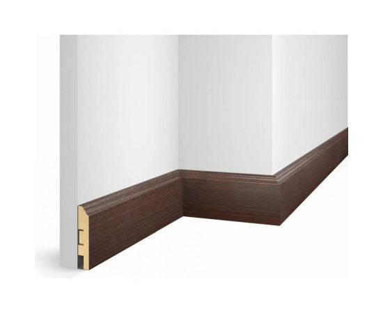 Плинтус COSCA DECOR WP07 экошпон, ясень Коньяк, 80x16x2400 мм, МДФ СПБ103253 