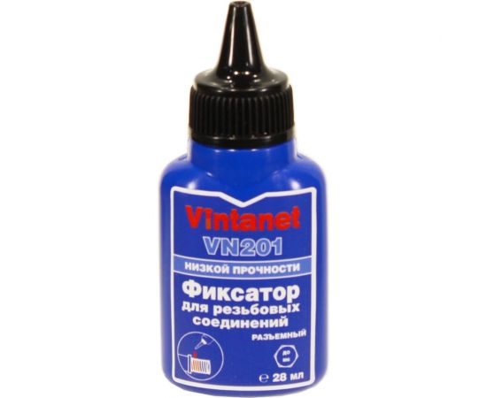 Фиксатор для резьбовых соединений, низкопрочный, анаэробный VINTANET VN201, 28 мл VN20128ML 