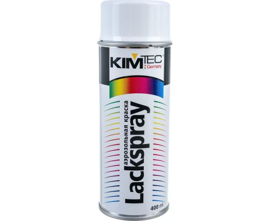 Аэрозольная краска KIM TEC белая глянцевая 400 мл RAL9003 11587799 