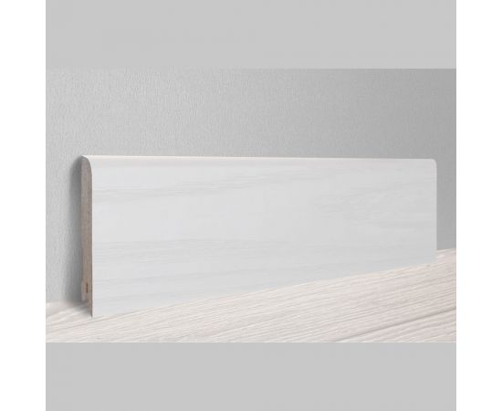 Плинтус для пола МДФ (80 мм, 2,4 м, Дуб кантри белый) ЛУКА УТ000066934 