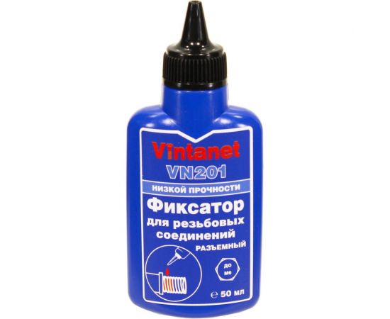 Фиксатор для резьбовых соединений, низкопрочный, анаэробный VINTANET VN201, 50 мл VN20150ML 
