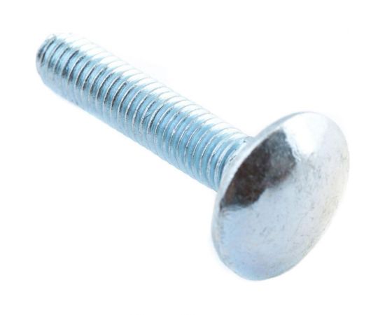 Мебельный болт Element DIN 603 6x20 белый цинк 80 шт 102700 