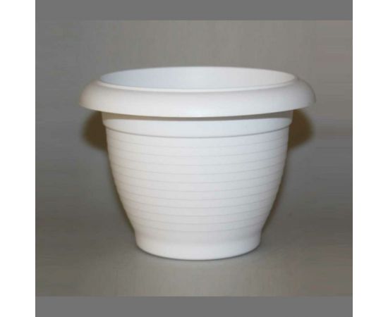 Горшок SANTINO Терра 6 л, белый, диам. 26 см, высота 19 см 049302 