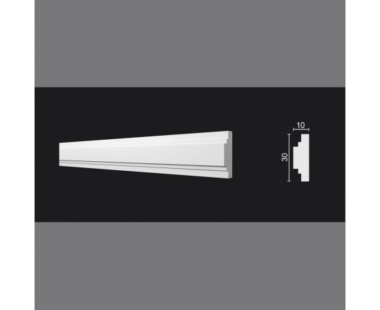 Стеновой молдинг Decor-Dizayn ударопрочный влагостойкий под покраску 30Х10Х2000 мм DD623 – изображение 2