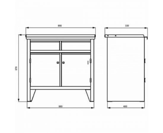 Верстак ВВС-206-4-870x900x550-П 5010 151ВИ – изображение 2